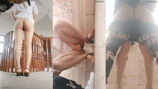 屁股圆润的美女主播为增加收益约网友在风景旅游区城楼上露天啪啪