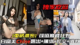 独家吃瓜重磅泄密颜值巅峰狂野白富美露出捆绑肛交调教